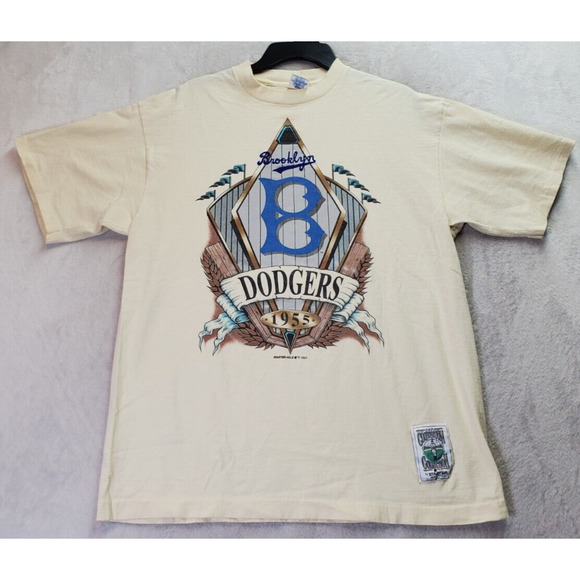 MLB Brooklyn Dodgers Starter Baseball‎ Shirt Unisex Size XL Cream Single Stitch